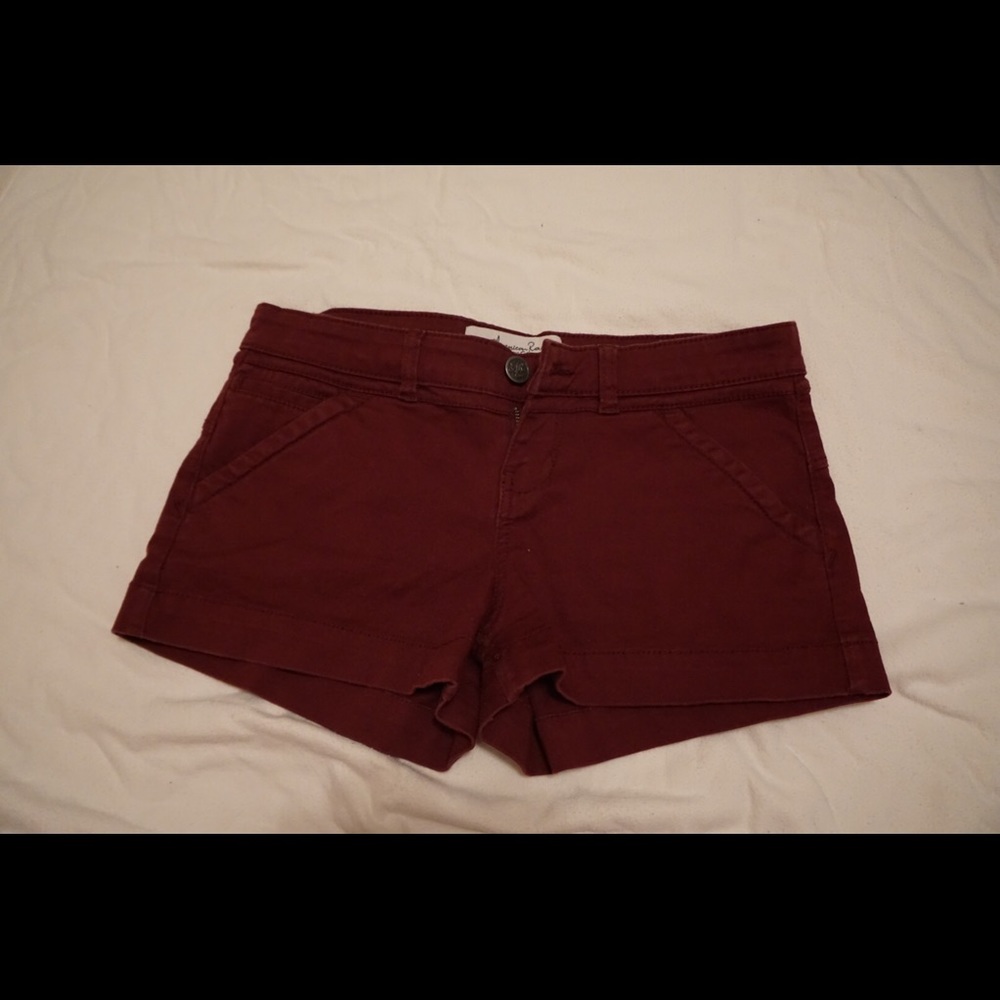 maroon shorts